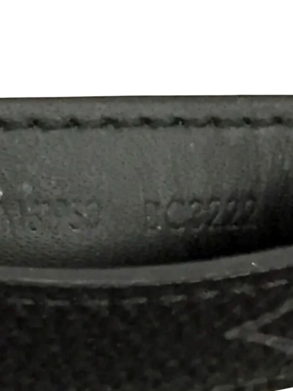 Louis Vuitton Black Monogram Eclipse Leather Key Charm with Silver Hardware